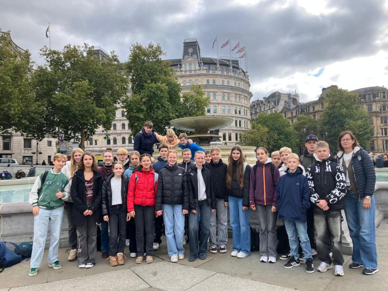 Klasse 8e am Trafalgar Square