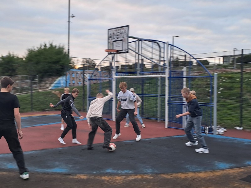 Fußballmatch in Hastings