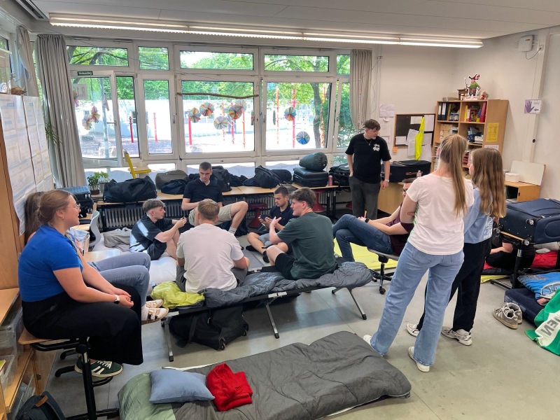 Bettenlager in der Grundschule