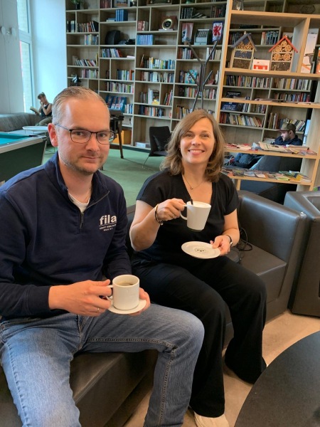 Kaffeepause für Frau Heskamp und Herrn Dr. Baune :-)