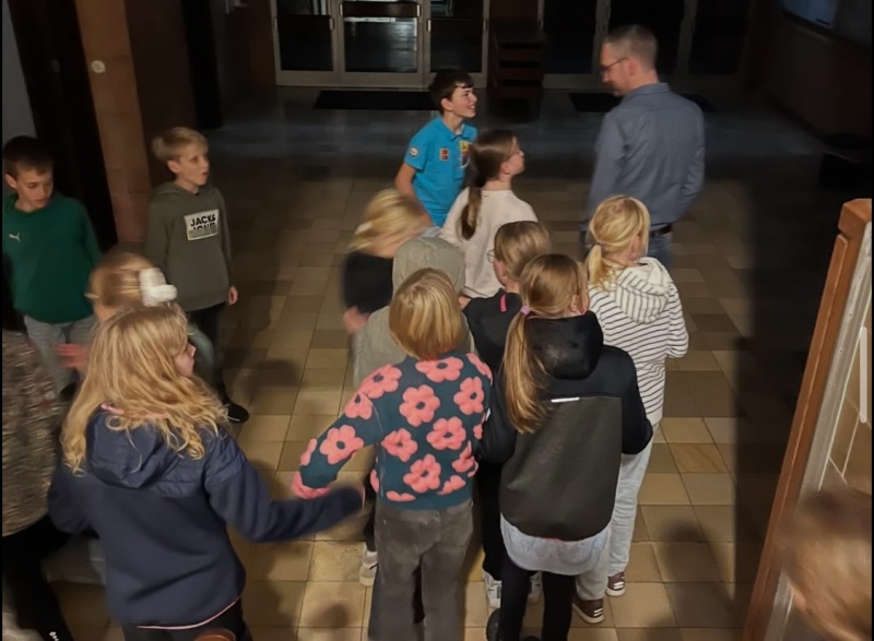 Gruselgang durch die Schule