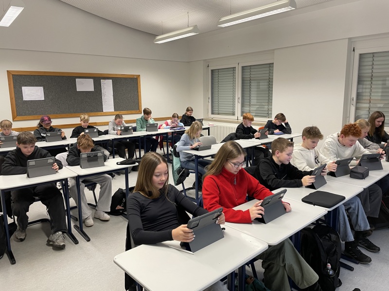 Herrn Thomas Klasse 7c "bei der Arbeit"