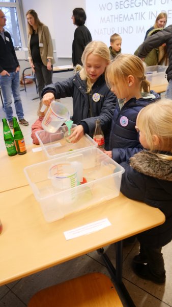 Die Mathematikerinnen und Mathematiker regten zum "Selbermachen" an.